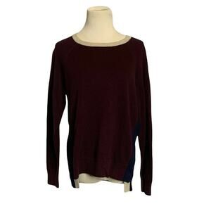 J.Crew Red Blue Color block long sleeves Sweater Size Small